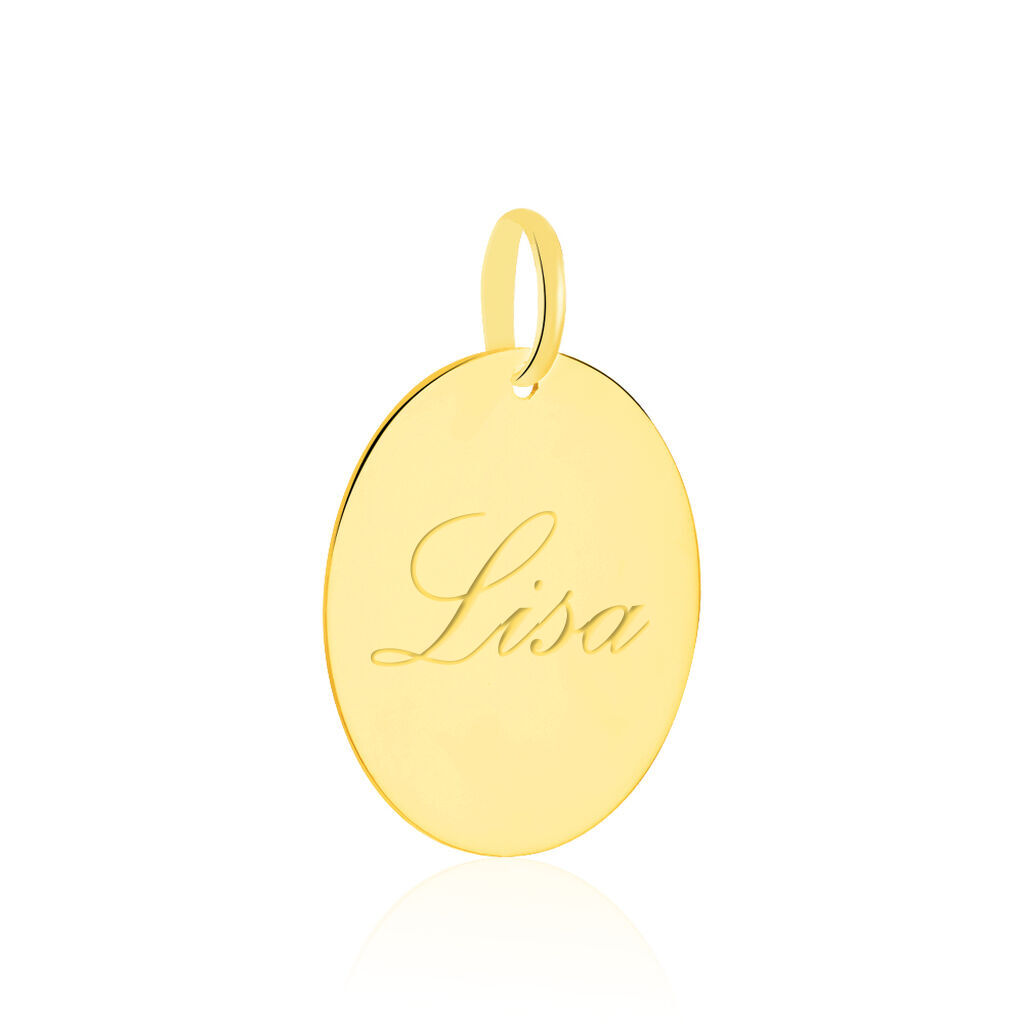 SIRONA Damen Anhänger Gold 375 (9 Karat) Kreis - Anhänger mit Gravur Damen | OROVIVO