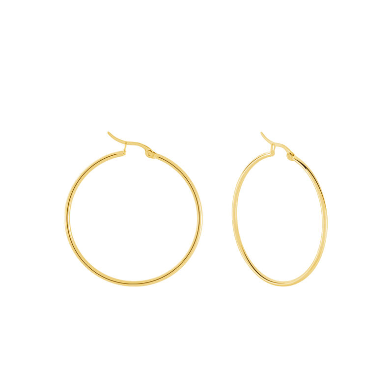 SVENJA 1 Damen Creolen Edelstahl vergoldet - Creolen Damen | OROVIVO