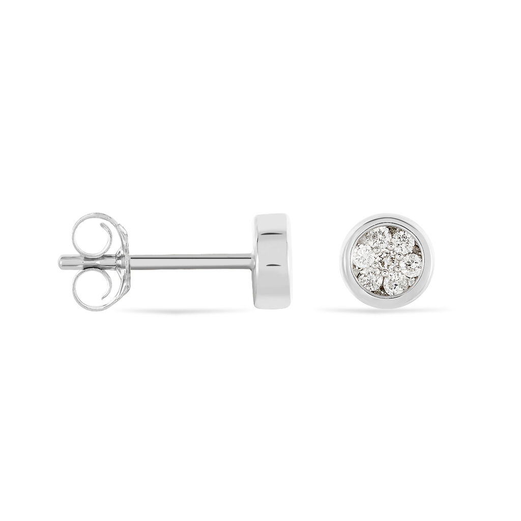 Damen Ohrstecker Weißgold 375 Diamant 0,17ct Elina  - Ohrstecker Damen | OROVIVO