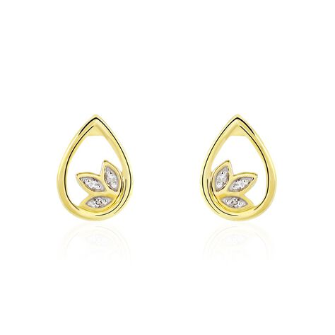 Damen Ohrstecker Gold 375 Diamant 0,015ct - Ohrstecker Damen | OROVIVO