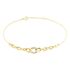 PANY Damen Armband Gold Bicolor Gelb/Silber 375 (9 Karat) Diamant Wei&szlig; 0,05 ct Oval