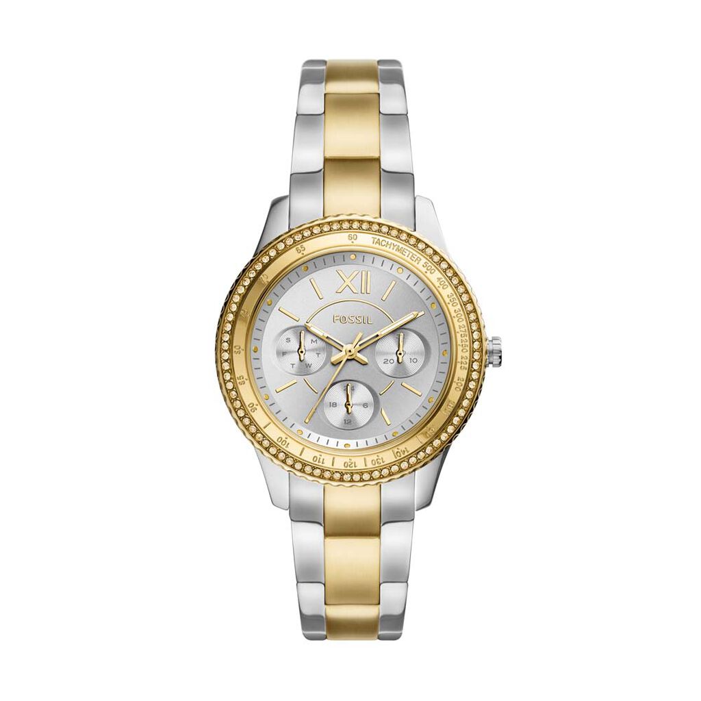 Fossil Damenuhr Stella Sport ES5107 Quarz, Uhr mit Stein