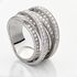  Ring Silber 925 Zirkonia Waagrecht Balken 8,00mm 