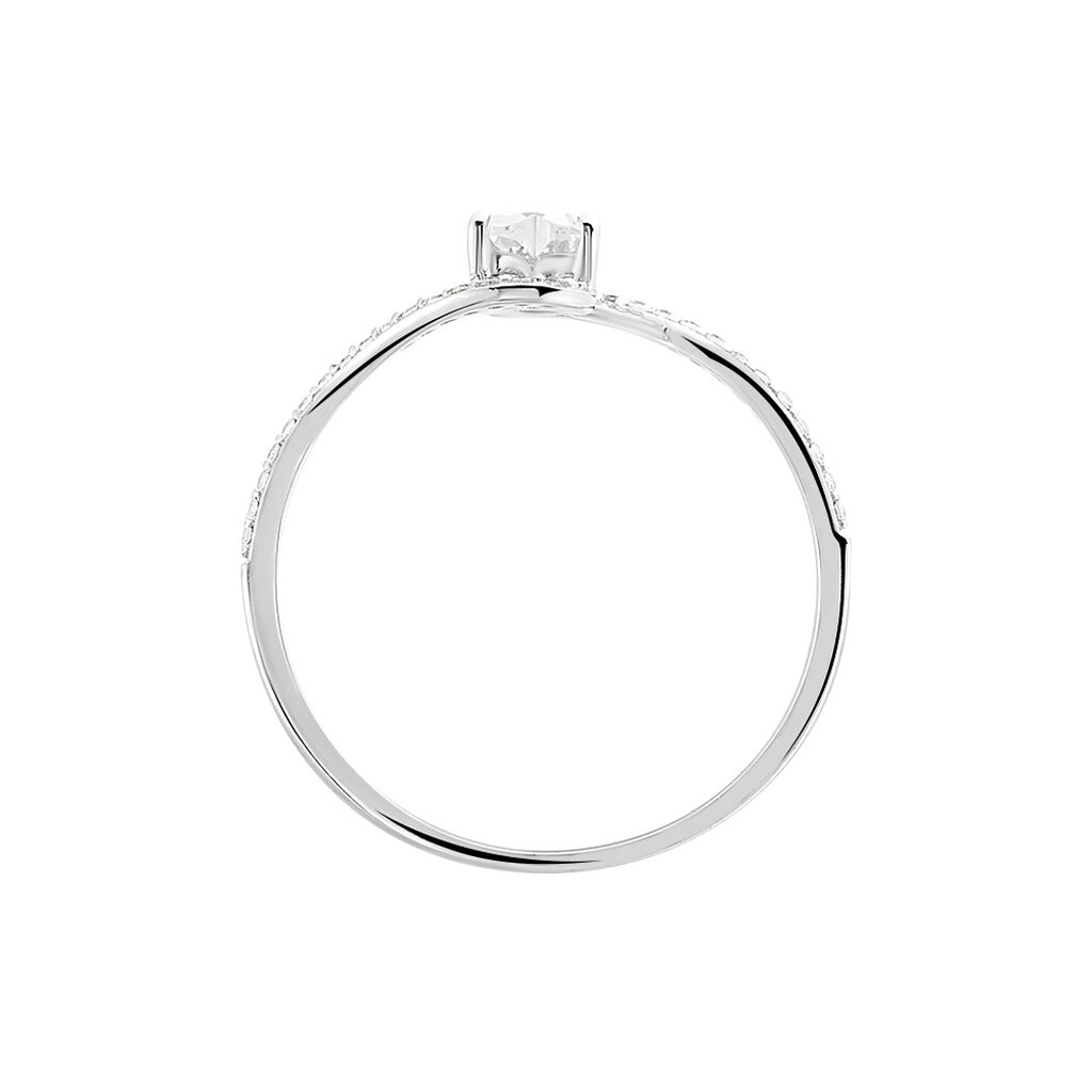 Bague Ariles Or Blanc Oxyde De Zirconium - Spannringe Damen | OROVIVO