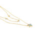 Santorini Damen Collier Gold 375 (9 Karat) Topas Swiss Blue 0,24 ct Blume