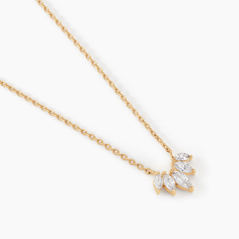 Collier Amazonia Plaqué Or Jaune Oxyde De Zirconium - Spannringe Damen | OROVIVO