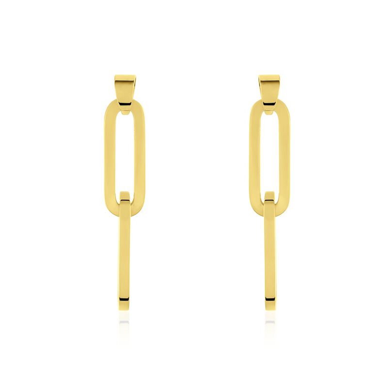 Damen Ohrstecker Lang Edelstahl Gold Gliederkette Liliana - Ohrringe Damen | OROVIVO