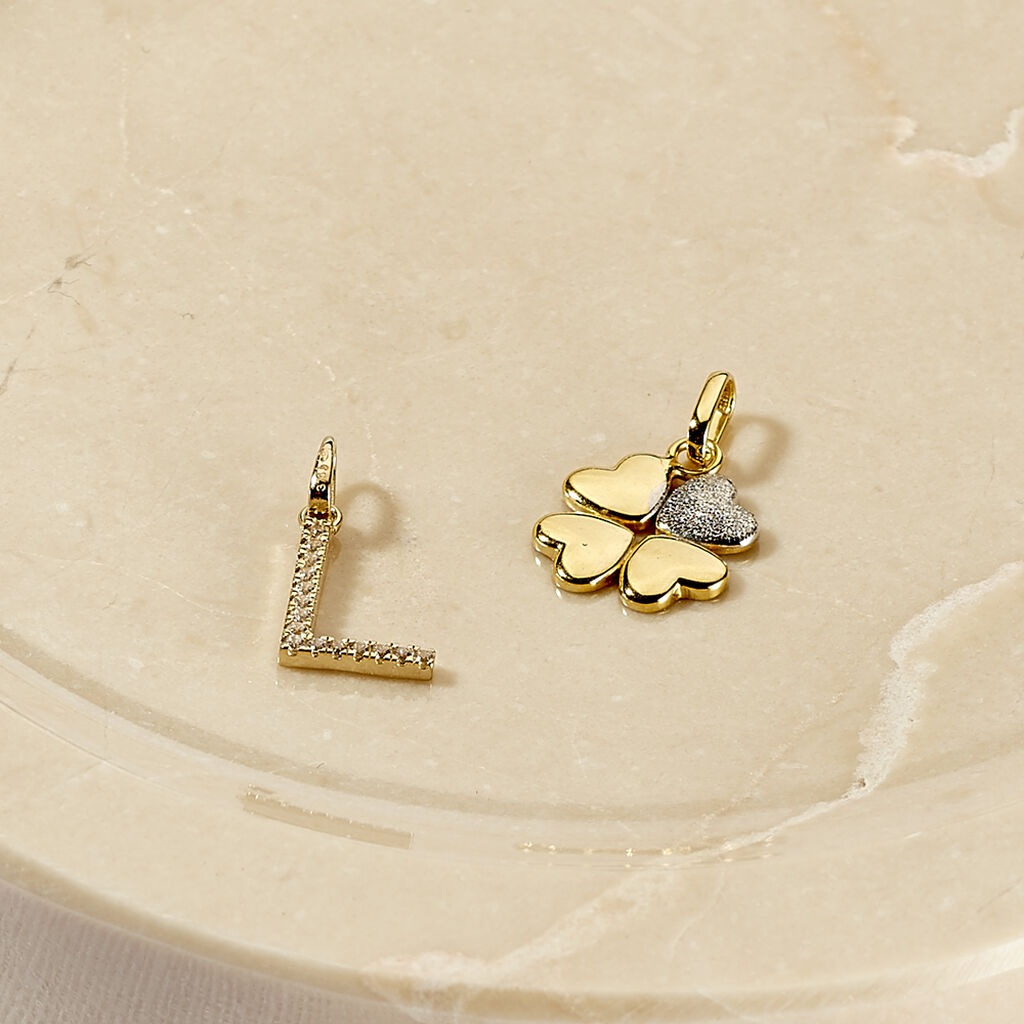 Anh&auml;nger Gold 375 Zirkonia Buchstabe L