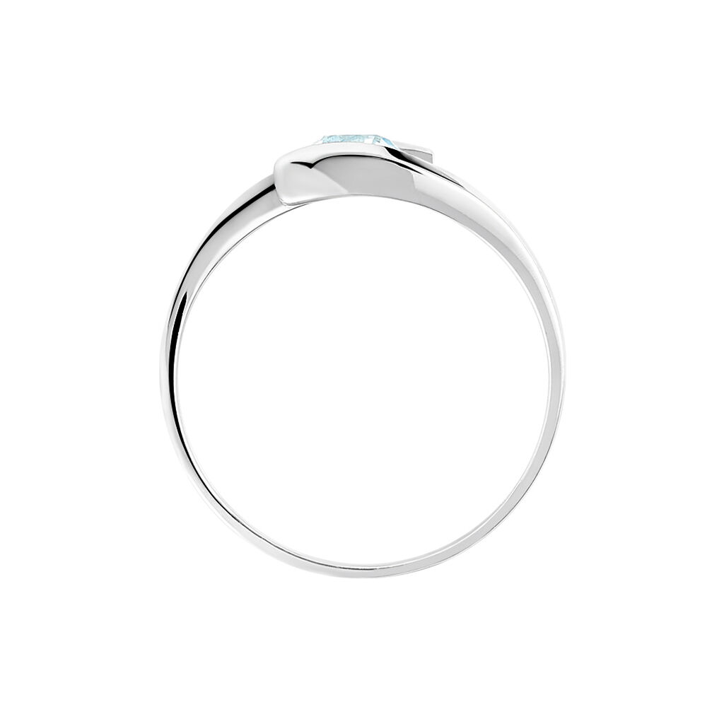 Damen Ring Weißgold 375 Topas Blau 0,33ct Tiphaine  - Hochzeitsringe Damen | OROVIVO