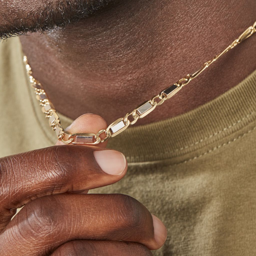 Collier Danae Plaquette Or Bicolore - Spannringe Herren | OROVIVO