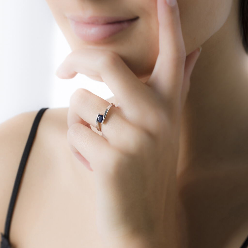 Bague Camilia Or Blanc Emeraude - Spannringe Damen | OROVIVO