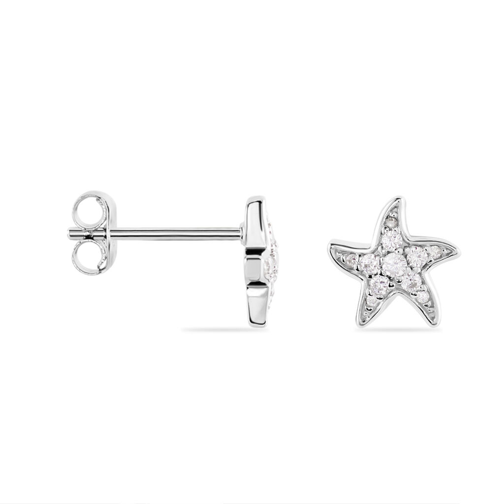 Ohrstecker Silber 925 Zirkonia Seestern - Ohrstecker Damen | OROVIVO