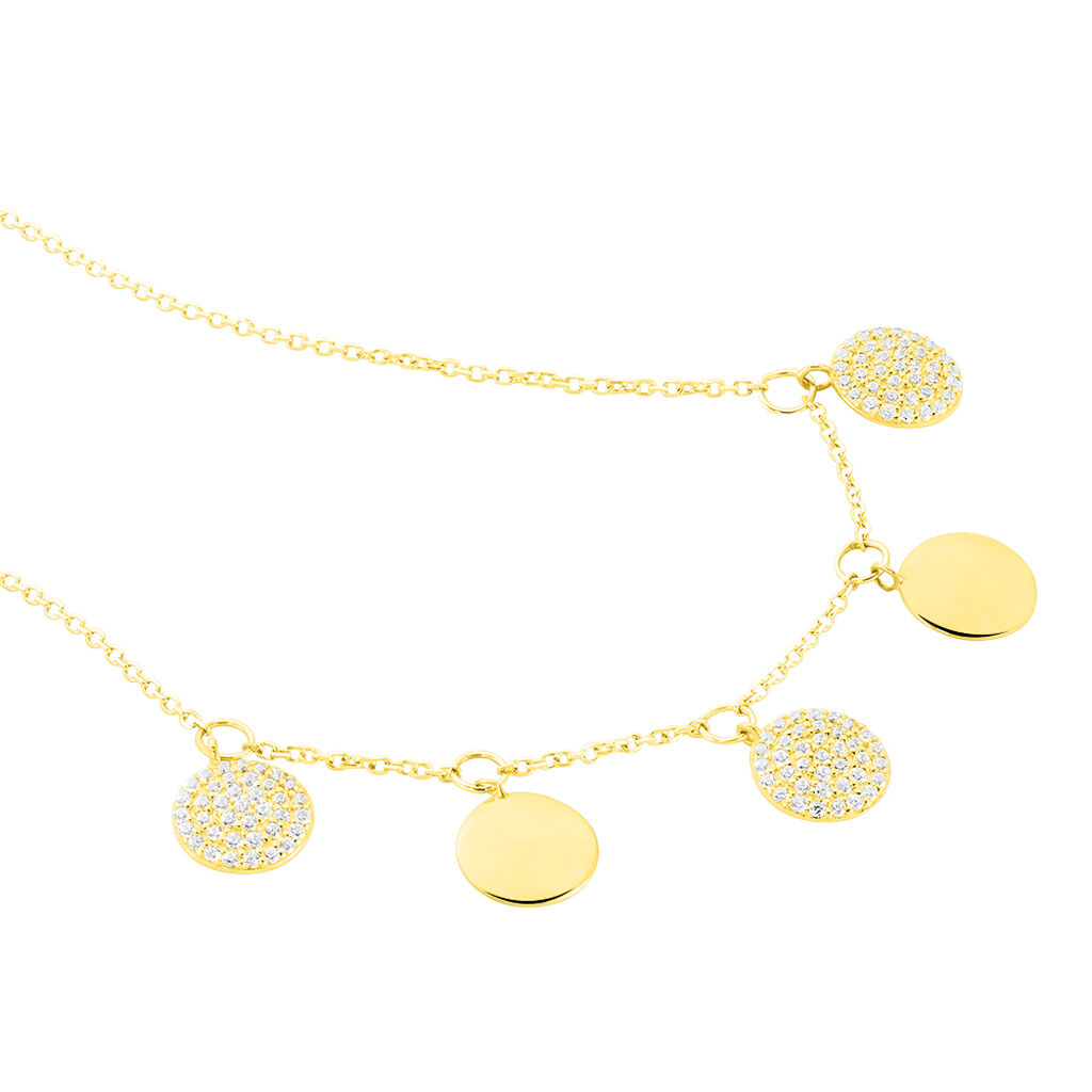 Collier Or Jaune Rosette 5 Pastilles - Spannringe Damen | OROVIVO