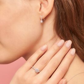 Damen Ohrhänger Weißgold 750 Diamant 0,15ct Petali - Ohrhänger Damen | OROVIVO