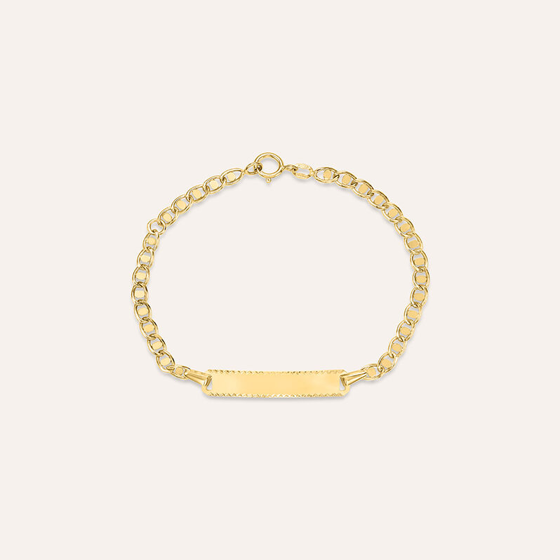 Bracciale Con Targhetta Holy Oro Giallo - Spannringe Kinder | OROVIVO