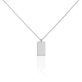 Unisex Halskette Silber 925 Rhodiniert Gravur - Ketten mit Anhänger Unisex | OROVIVO