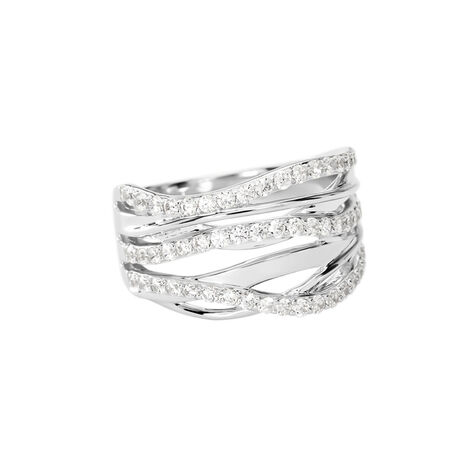 BRIANNA Damen Ring Silber 925 Zirkonia Weiß 1,41 ct Kreuz - Ringe mit Stein  | OROVIVO BRIANNA Damen Ring Silber 925 Zirkonia Weiß 1,41 ct Kreuz - Ringe mit Stein  | OROVIVO