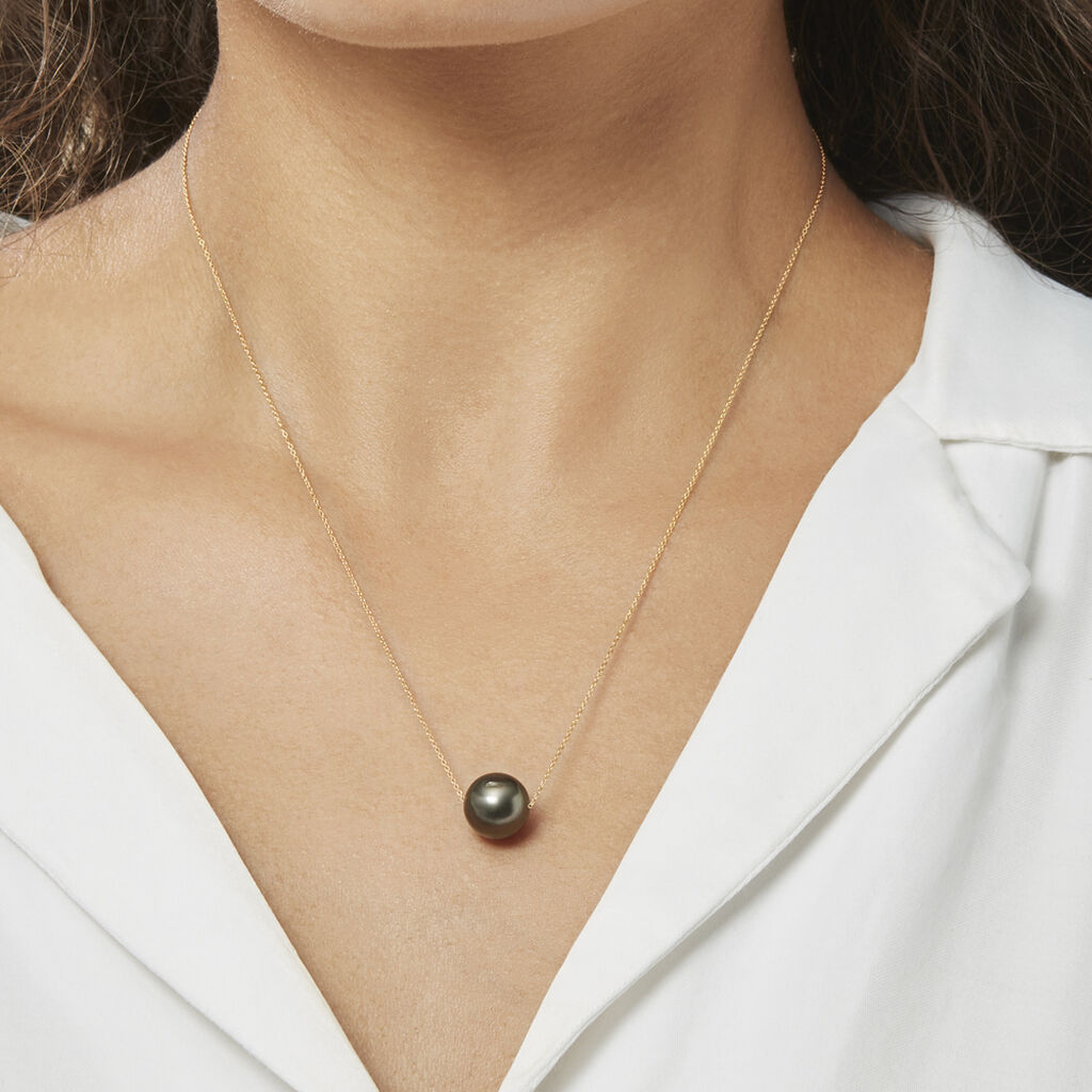 Collier Chaine Or Jaune  Et Perle - Spannringe Damen | OROVIVO