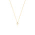 MOANA Damen Collier Gold 585 (14 Karat) Synthetischer Diamant Wei&szlig; 0,25 ct