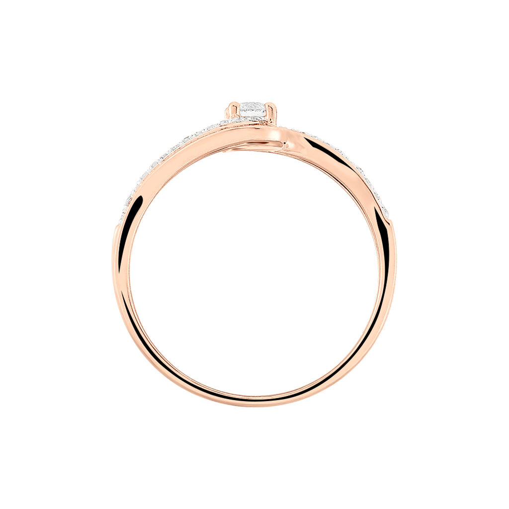 Bague Solitaire Sitan Or Rose Diamant - Spannringe Damen | OROVIVO