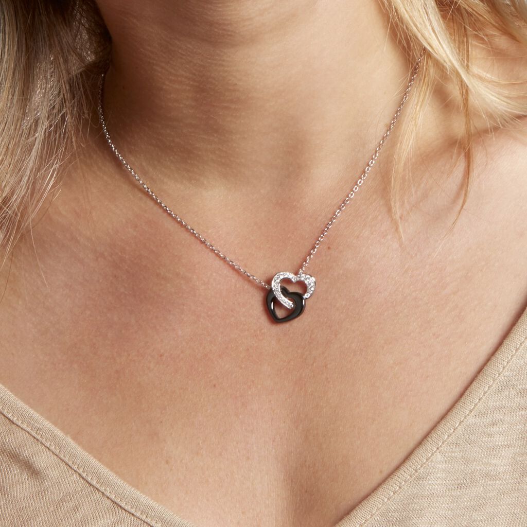 Collier Love Argent  Et Ceramique - Spannringe Damen | OROVIVO