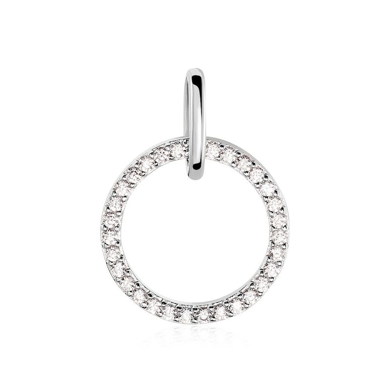 SHAY Damen Anh&auml;nger Silber 925 Zirkonia Wei&szlig; 0,45 ct Kreis - Schmuckanh&auml;nger Damen | OROVIVO