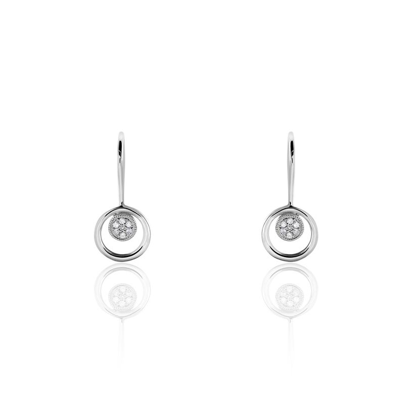 Boucles D'oreilles Pendantes Paulene Weiss Diamant Weiss - Spannringe Damen | OROVIVO