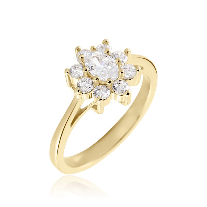 Bague Plaqué Or Mahats Oxydes De Zirconium - Spannringe Damen | OROVIVO