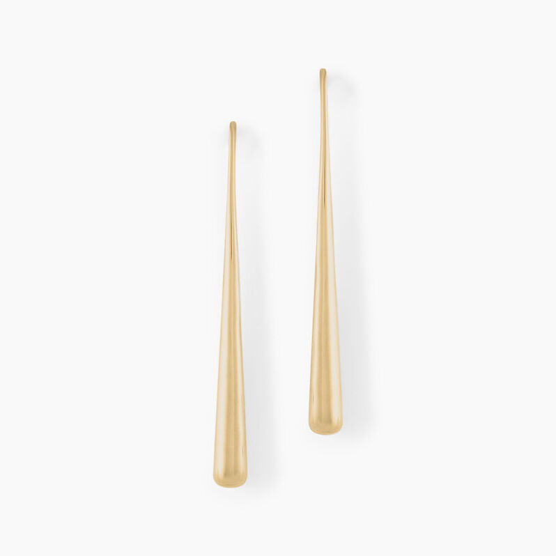 Boucles D'oreilles Pendantes Graham Plaqué Or Jaune - Spannringe Damen | OROVIVO
