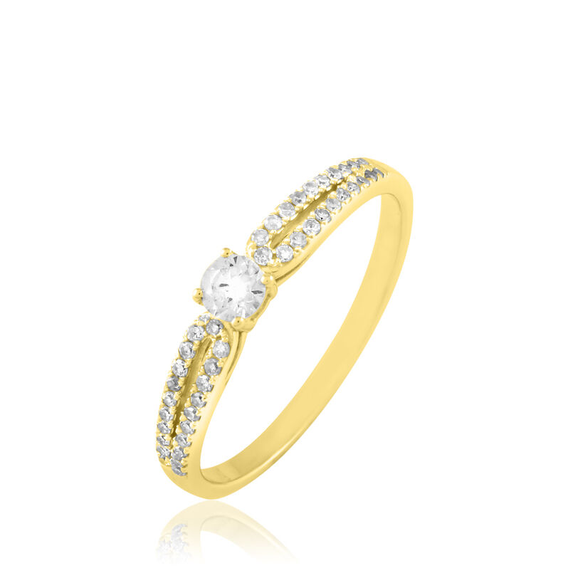Bague Solitaire Katalina Or Jaune Diamant - Spannringe Damen | OROVIVO