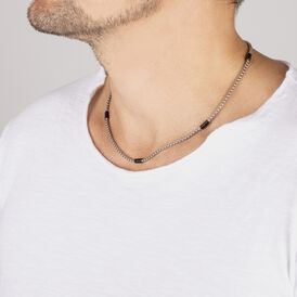 Herren Halskette Edelstahl Schwarz  - Ketten ohne Anhänger Herren | OROVIVO