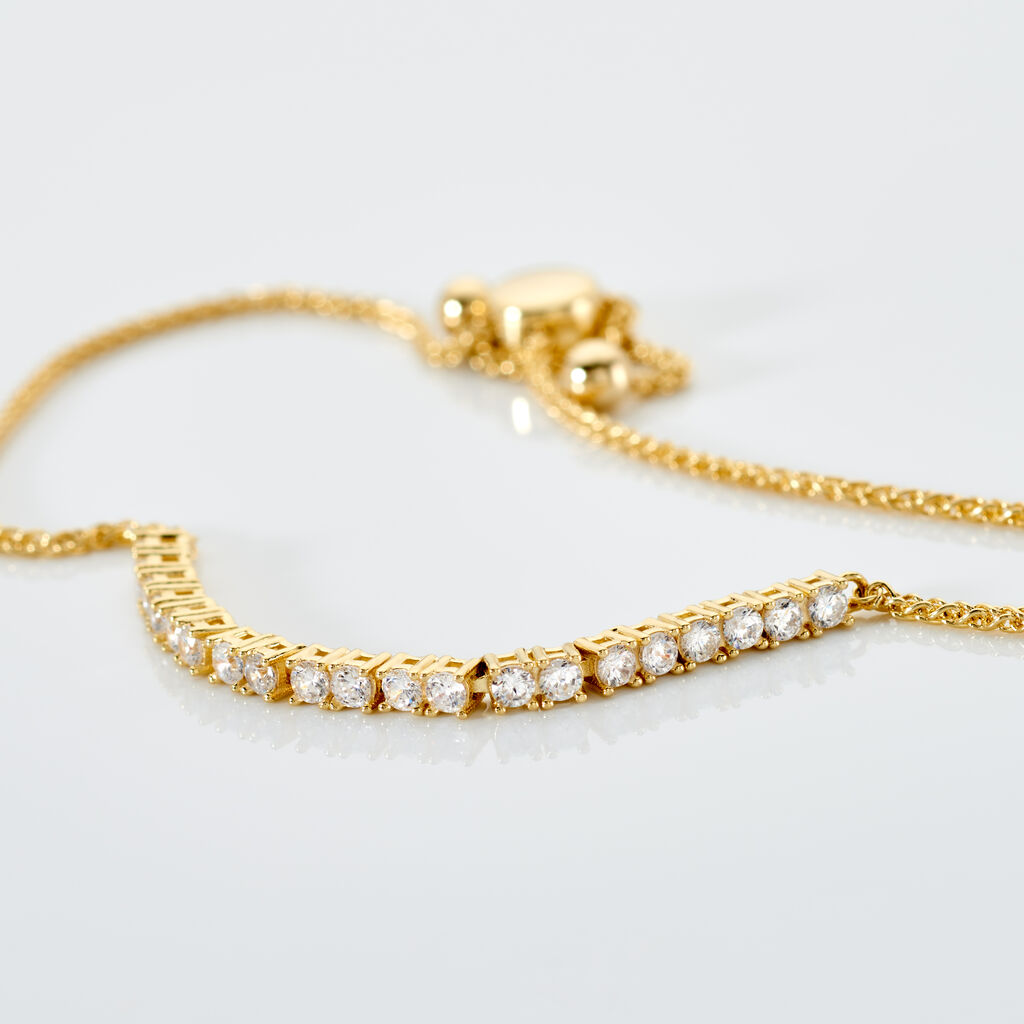 ORIVELLE Damen Armband Silber vergoldet 925 Zirkonia Wei&szlig; 1,17 ct