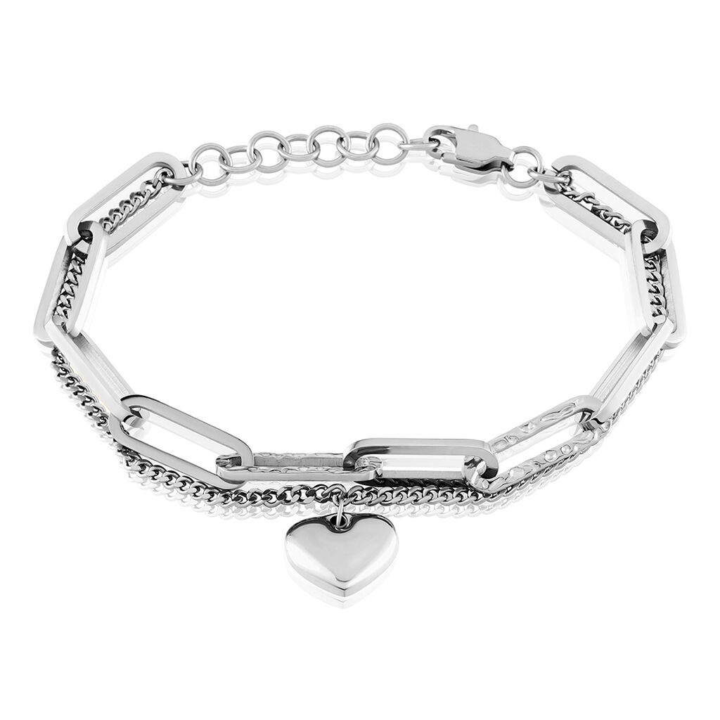 Damen Armband Edelstahl Ohne Stein Herz Avalynn 6,00mm - Armbänder mit Anhänger Damen | OROVIVO