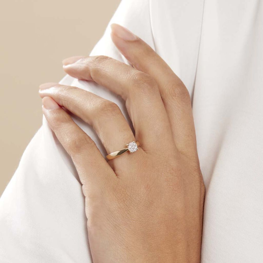 Bague Solitaire Artemis Or Jaune Diamant - Spannringe Damen | OROVIVO
