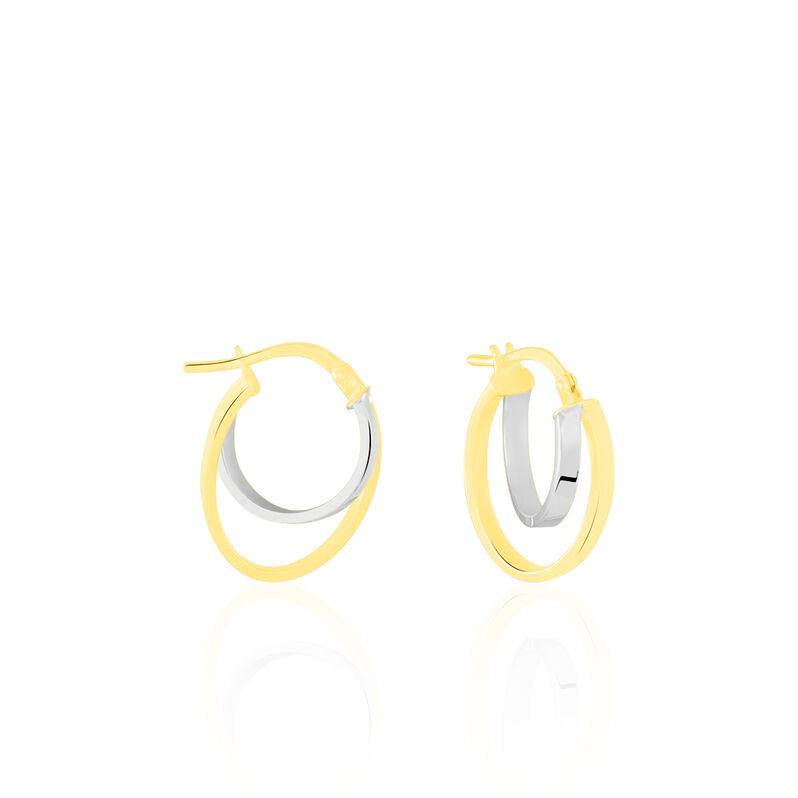 Damen Creolen Gold 375 Bicolor  - Creolen Damen | OROVIVO
