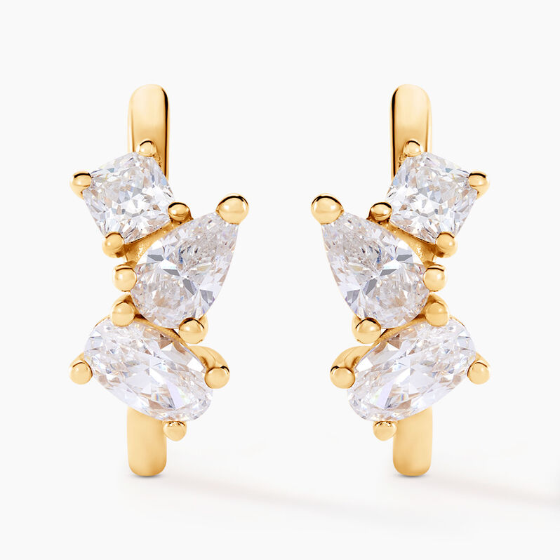 Créoles Sheree Or Jaune Oxyde De Zirconium - Spannringe Damen | OROVIVO