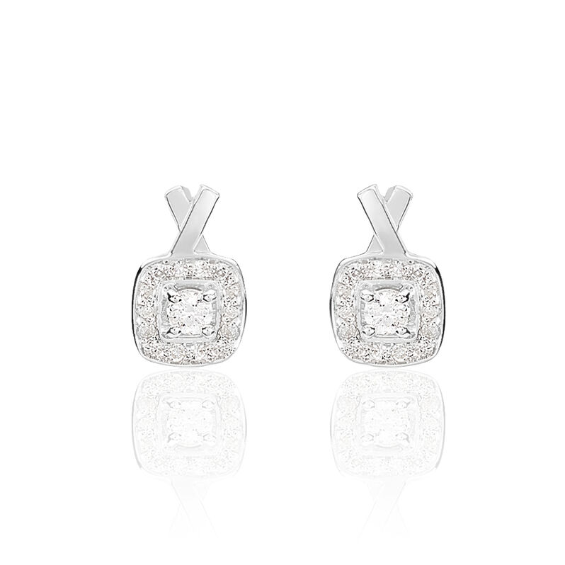Boucles D'oreilles Or Weiss Abani Puce - Spannringe Damen | OROVIVO