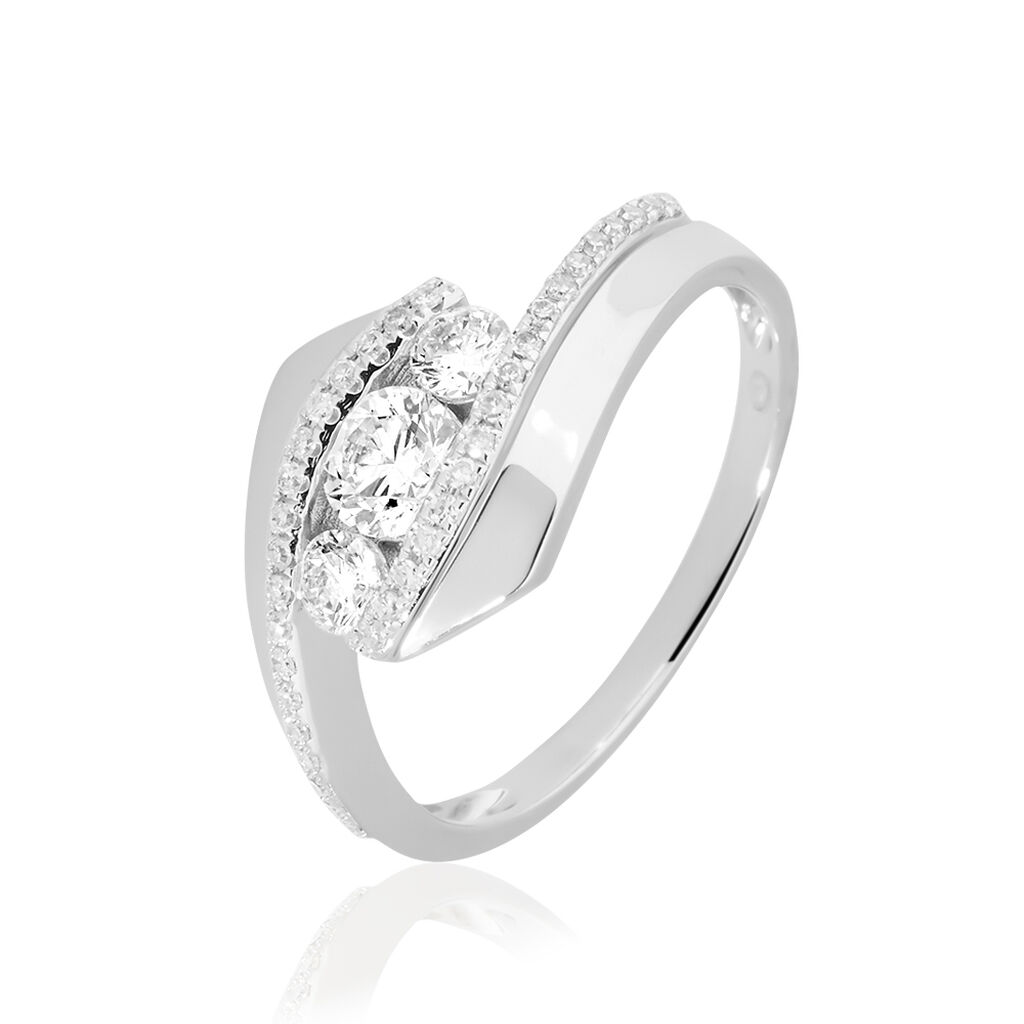 Bague Barbara Or Weiss Et Diamant - Spannringe Damen | OROVIVO
