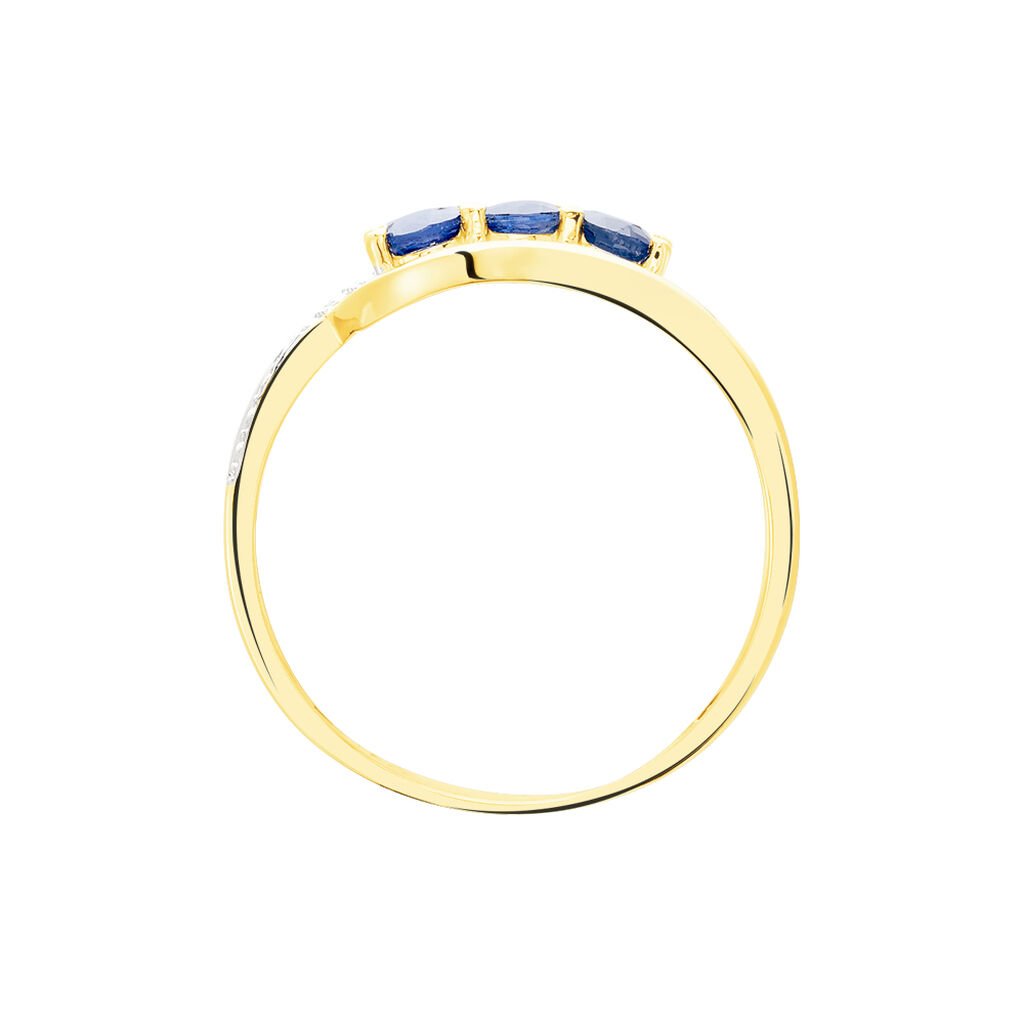 Bague Aurora Or Bicolore Saphir Et Diamant - Ringe mit Stein Damen | OROVIVO
