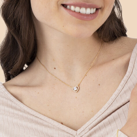 Damen Halskette Messing Gold 750 plattiert Herz - Halsketten Damen | OROVIVO
