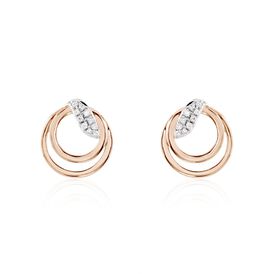 Damen Ohrstecker Rotgold 375 Zirkonia - Ohrringe Damen | OROVIVO
