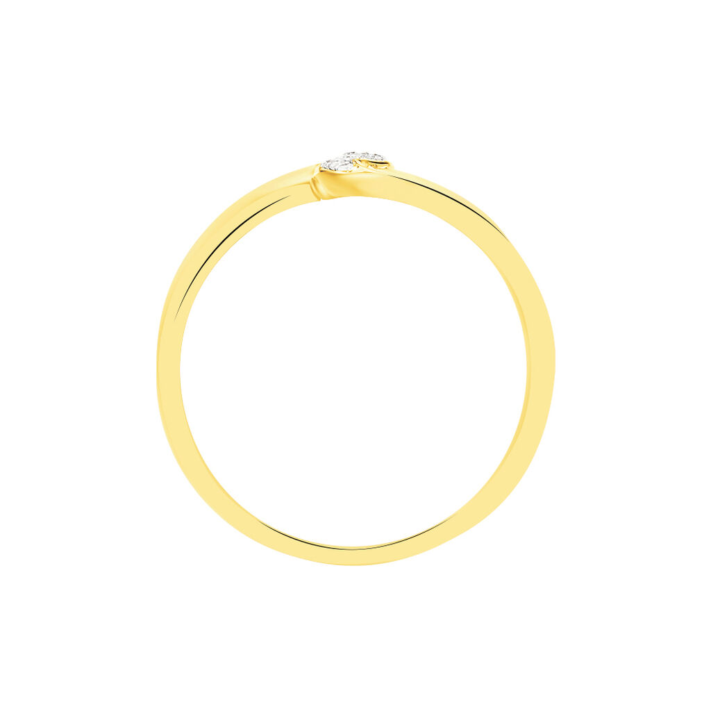 Bague Or Jaune Vagues - Spannringe Damen | OROVIVO