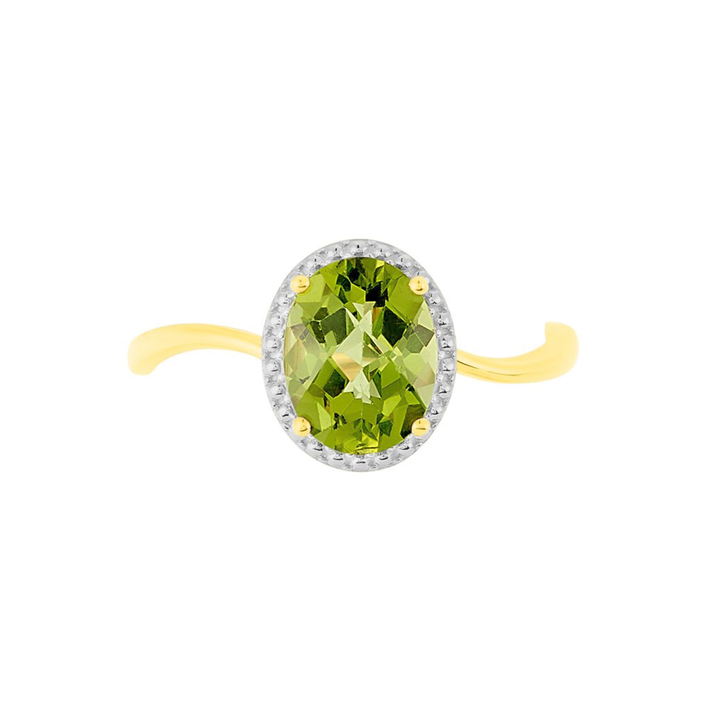 Damen Ring Gold 375 Peridot Grün 2,15ct Oval Naga  - Hochzeitsringe Damen | OROVIVO