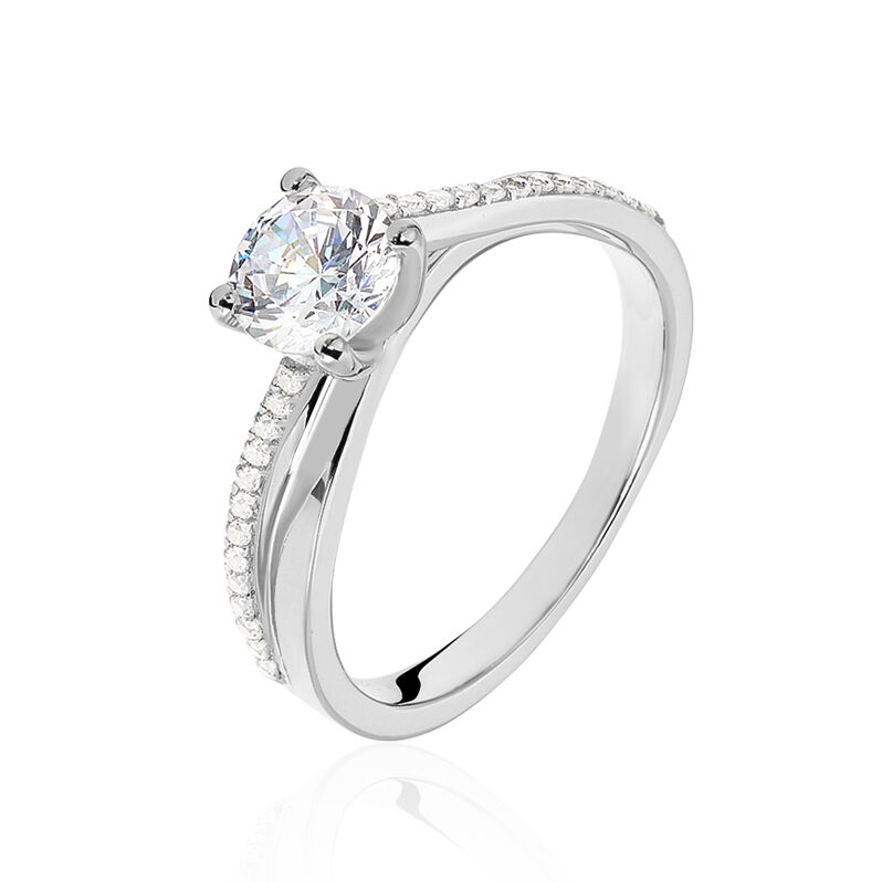 Bague Precious Argent Blanc Oxyde De Zirconium - Spannringe Damen | OROVIVO
