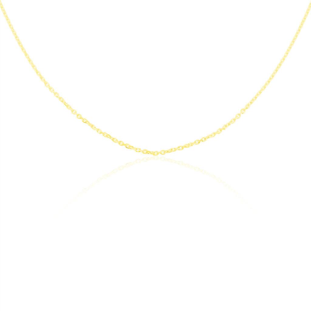 Unisex Ankerkette Gold 375 Diamantiert  - Halsketten Unisex | OROVIVO