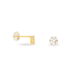 LIDIA 1 Damen Ohrstecker Gold 375 (9 Karat) Zirkonia Wei&szlig; Blume