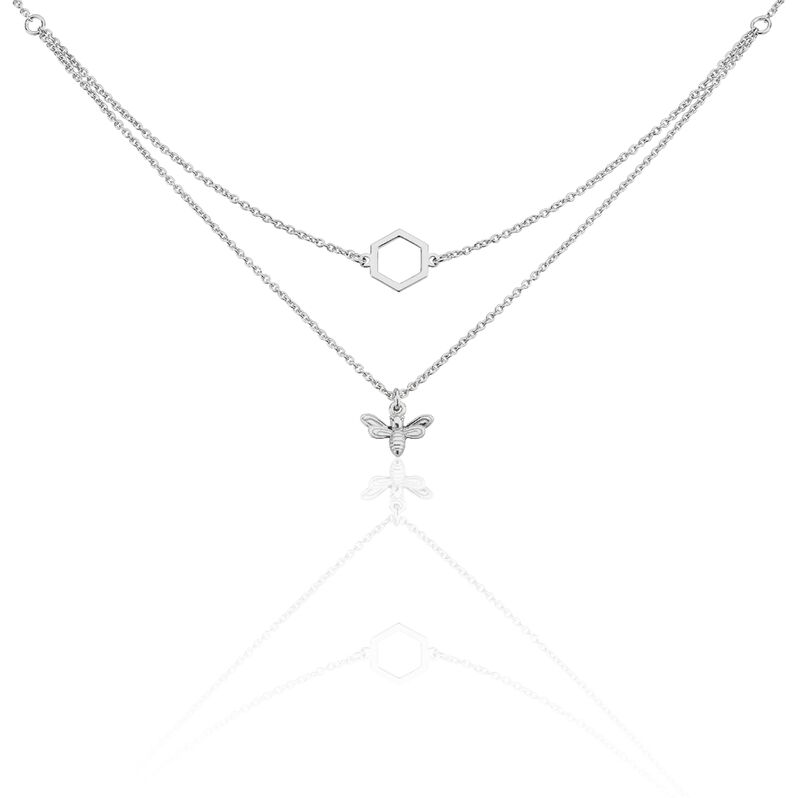 Collier Argent Rhodie Sitia Double - Spannringe Damen | OROVIVO