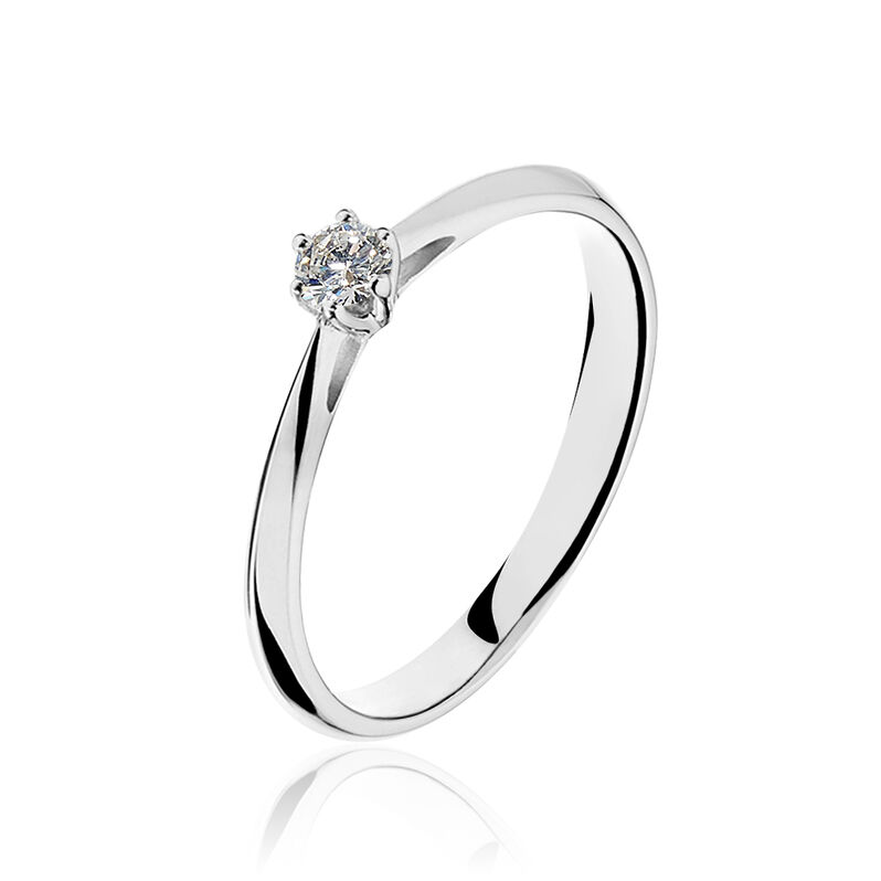 Solitaire Veronika Or Weiss Et Diamant - Spannringe Damen | OROVIVO