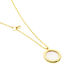 Damen Halskette Gold 375 Perlmutt Zirkonia Kreis