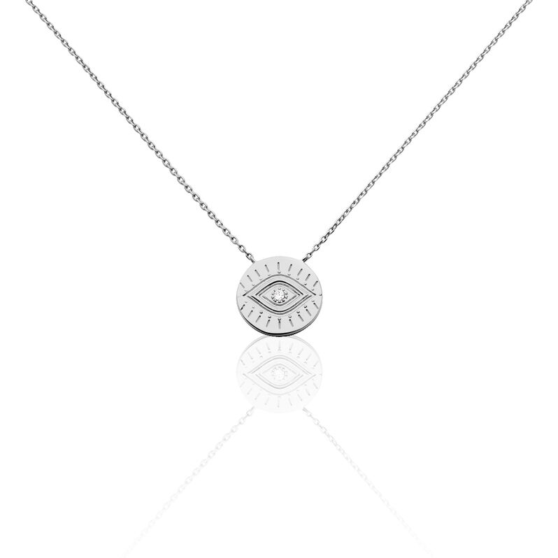 Collier Sally Argent Pastille œil Oxyde - Spannringe Damen | OROVIVO